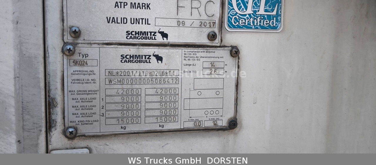 Schmitz Cargobull SKO 24 Kühlauflieger Vector 1850 MT, Bi-Temp - Polprikolica hladilnik: slika 4 Schmitz Cargobull SKO 24 Kühlauflieger Vector 1850 MT, Bi-Temp - Polprikolica hladilnik: slika 4