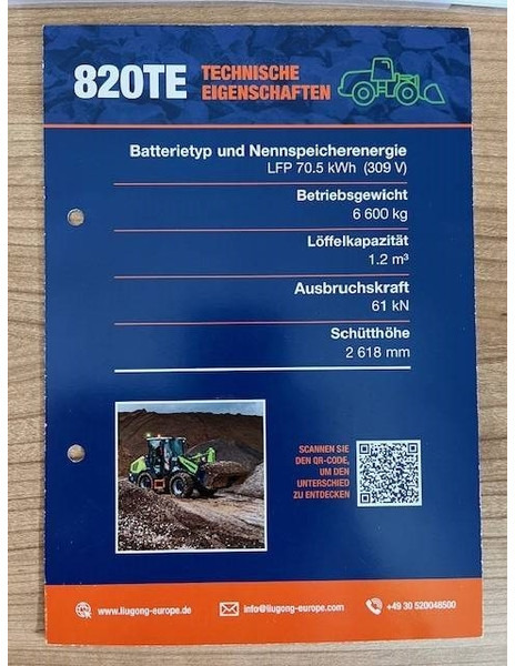 LIUGONG 820 TE vollelektrisch, 6.600 kg, 1.2 cbm - Kolesni nakladalec: slika 4 LIUGONG 820 TE vollelektrisch, 6.600 kg, 1.2 cbm - Kolesni nakladalec: slika 4