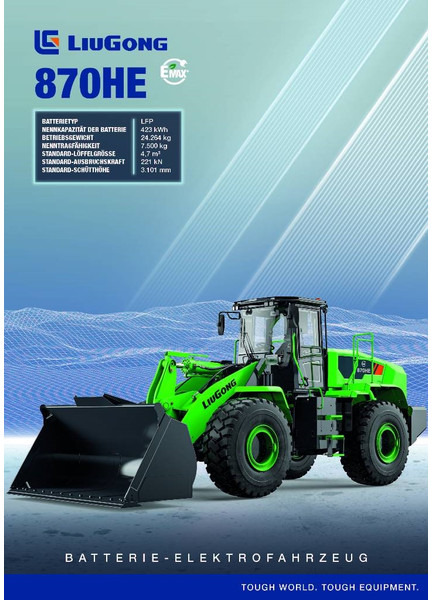 LIUGONG 870 HE vollelektrisch, 24.2 t, 4.7-5.2 cbm - Kolesni nakladalec: slika 1 LIUGONG 870 HE vollelektrisch, 24.2 t, 4.7-5.2 cbm - Kolesni nakladalec: slika 1