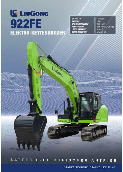 LIUGONG 922 FE vollelektrisch, 24.100 kg - Bager goseničar: slika 1 LIUGONG 922 FE vollelektrisch, 24.100 kg - Bager goseničar: slika 1