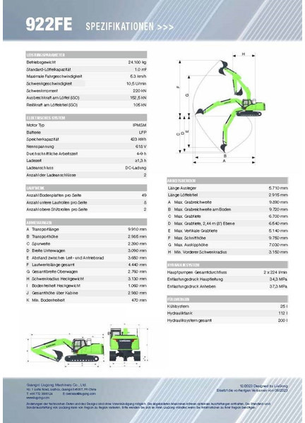 LIUGONG 922 FE vollelektrisch, 24.100 kg - Bager goseničar: slika 2 LIUGONG 922 FE vollelektrisch, 24.100 kg - Bager goseničar: slika 2