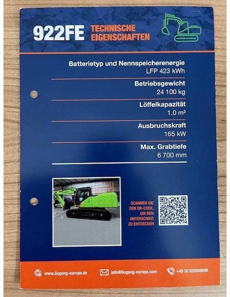 LIUGONG 922 FE vollelektrisch, 24.100 kg - Bager goseničar: slika 4 LIUGONG 922 FE vollelektrisch, 24.100 kg - Bager goseničar: slika 4