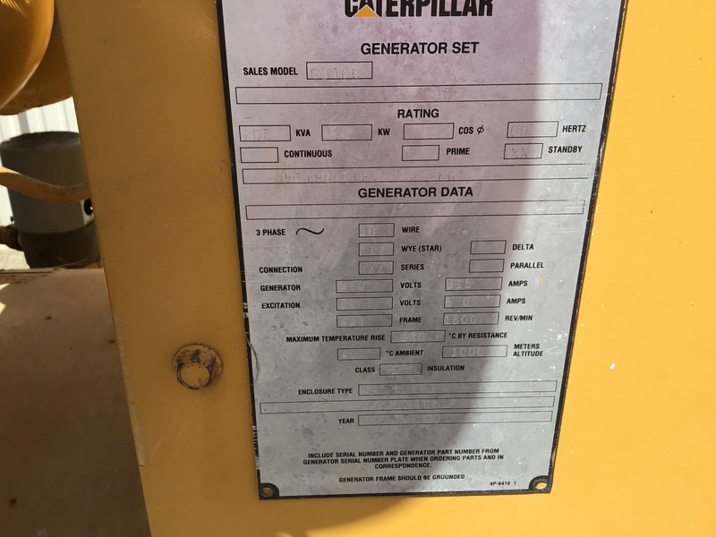 Generator Caterpillar CATERPILLAR G3406 GENERATOR 202 KVA GAS USED: slika 8