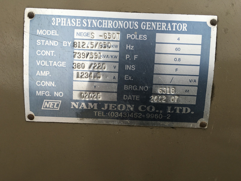 MTU 12V2000G42 GENERATOR 739 KVA USED - Generator: slika 5 MTU 12V2000G42 GENERATOR 739 KVA USED - Generator: slika 5