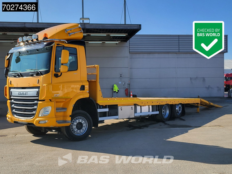DAF CF 440 6X2 Machine transporter Hydraulic ramps Lift+lenkachse ACC Euro 6 - Tovornjak avtotransporter: slika 1 DAF CF 440 6X2 Machine transporter Hydraulic ramps Lift+lenkachse ACC Euro 6 - Tovornjak avtotransporter: slika 1