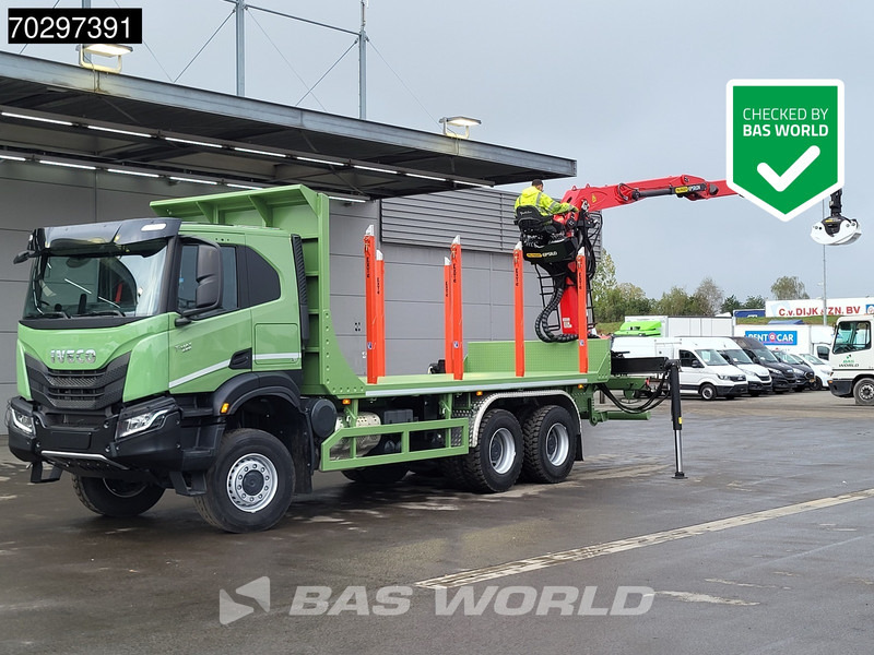 Iveco T-Way 450 6X6 UNUSED! Palfinger Q150Z Crane Retarder Holztransport Big-Axle LED Euro 6 - Tovornjak za prevoz lesa, Tovornjak z dvigalom: slika 1 Iveco T-Way 450 6X6 UNUSED! Palfinger Q150Z Crane Retarder Holztransport Big-Axle LED Euro 6 - Tovornjak za prevoz lesa, Tovornjak z dvigalom: slika 1