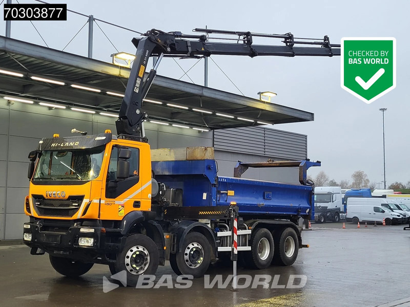 Iveco Trakker 450 8X4 HIAB 211 EP-4 Hiduo Kran Crane Big-Axle 2-Side Tipper Euro 6 - Tovornjak prekucnik, Tovornjak z dvigalom: slika 1 Iveco Trakker 450 8X4 HIAB 211 EP-4 Hiduo Kran Crane Big-Axle 2-Side Tipper Euro 6 - Tovornjak prekucnik, Tovornjak z dvigalom: slika 1