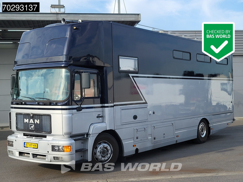 Tovornjak za prevoz konj MAN FL 4X2 NL-Horsetruck 6 Horses with Living Pferdentransport Manual Euro 2: slika 1