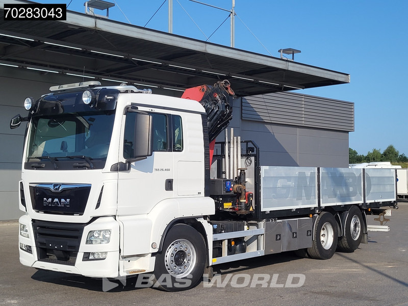 Tovornjak s kesonom, Tovornjak z dvigalom MAN TGS 26.460 TGS 6X2 Retarder HMF 2120K 6x Extensions Crane Kran Navi Euro 6: slika 8