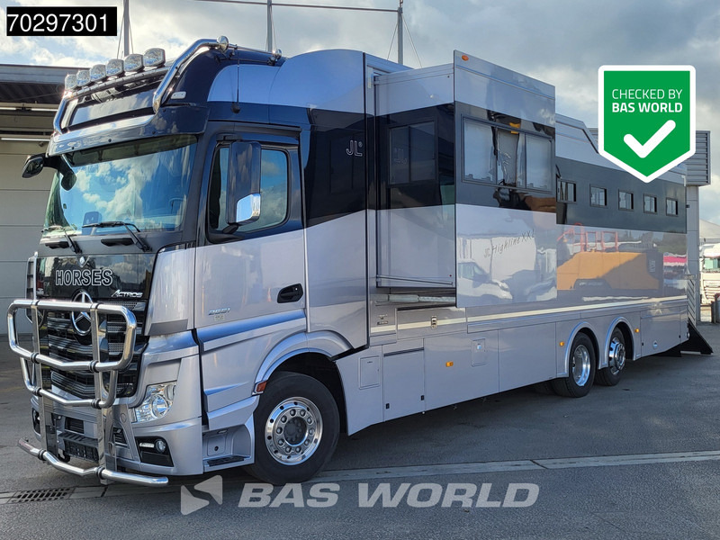 Mercedes-Benz Actros 2551 6X2 Pferdetransport Horse truck + Living Standairco Navi ACC Automatic Euro 6 - Tovornjak za prevoz konj: slika 1 Mercedes-Benz Actros 2551 6X2 Pferdetransport Horse truck + Living Standairco Navi ACC Automatic Euro 6 - Tovornjak za prevoz konj: slika 1