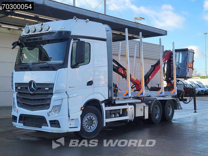 Tovornjak za prevoz lesa, Tovornjak z dvigalom Mercedes-Benz Actros 2663 Actros 6X4 Timber truck FTG V10CX.81 wood crane Big-Axle Automatic Euro 6: slika 7