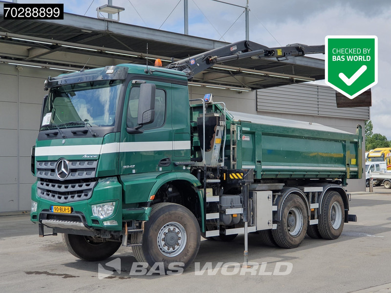 Mercedes-Benz Arocs 3342 Arocs 6X6 NL-Truck HMF 1643 Z-Crane Kran Steering Axle Big-Axle Euro 6 - Tovornjak prekucnik, Tovornjak z dvigalom: slika 1 Mercedes-Benz Arocs 3342 Arocs 6X6 NL-Truck HMF 1643 Z-Crane Kran Steering Axle Big-Axle Euro 6 - Tovornjak prekucnik, Tovornjak z dvigalom: slika 1