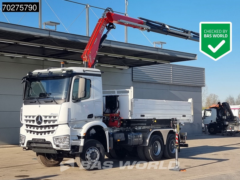 Mercedes-Benz Arocs 3348 6X6 Full Steel Retarder Fassi 25T/M Crane Kran Euro 6 - Tovornjak prekucnik, Tovornjak z dvigalom: slika 1 Mercedes-Benz Arocs 3348 6X6 Full Steel Retarder Fassi 25T/M Crane Kran Euro 6 - Tovornjak prekucnik, Tovornjak z dvigalom: slika 1