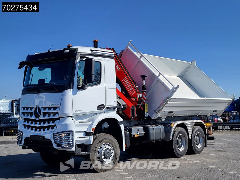 Mercedes-Benz Arocs 3348 6X6 NEW Fassi F255A.2.24 Kran Crane 3-way tipper Navi Euro 6 - Tovornjak prekucnik, Tovornjak z dvigalom: slika 1 Mercedes-Benz Arocs 3348 6X6 NEW Fassi F255A.2.24 Kran Crane 3-way tipper Navi Euro 6 - Tovornjak prekucnik, Tovornjak z dvigalom: slika 1