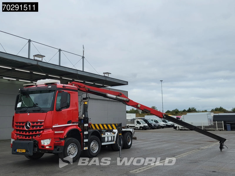 Mercedes-Benz Arocs 4145 8X4 NL-Truck HMF RCL 5300 Crane Hyva 26-51-S Hooklift Steelsuspension Big-Axle Automatic Euro 6 - Kotalni prekucni tovornjak, Tovornjak z dvigalom: slika 2 Mercedes-Benz Arocs 4145 8X4 NL-Truck HMF RCL 5300 Crane Hyva 26-51-S Hooklift Steelsuspension Big-Axle Automatic Euro 6 - Kotalni prekucni tovornjak, Tovornjak z dvigalom: slika 2