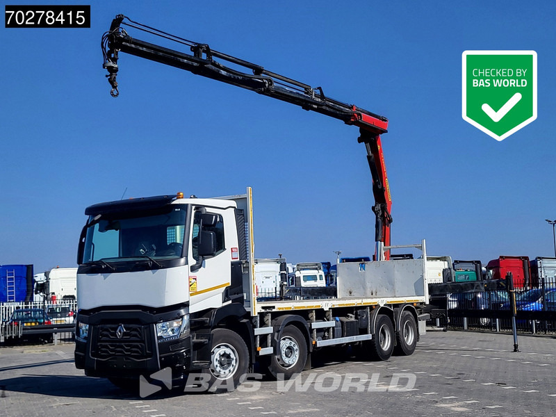 Renault C 430 8X4 Palfinger 22002 EH kran Crane Big-Axle steel suspension Euro 6 - Tovornjak s kesonom, Tovornjak z dvigalom: slika 1 Renault C 430 8X4 Palfinger 22002 EH kran Crane Big-Axle steel suspension Euro 6 - Tovornjak s kesonom, Tovornjak z dvigalom: slika 1