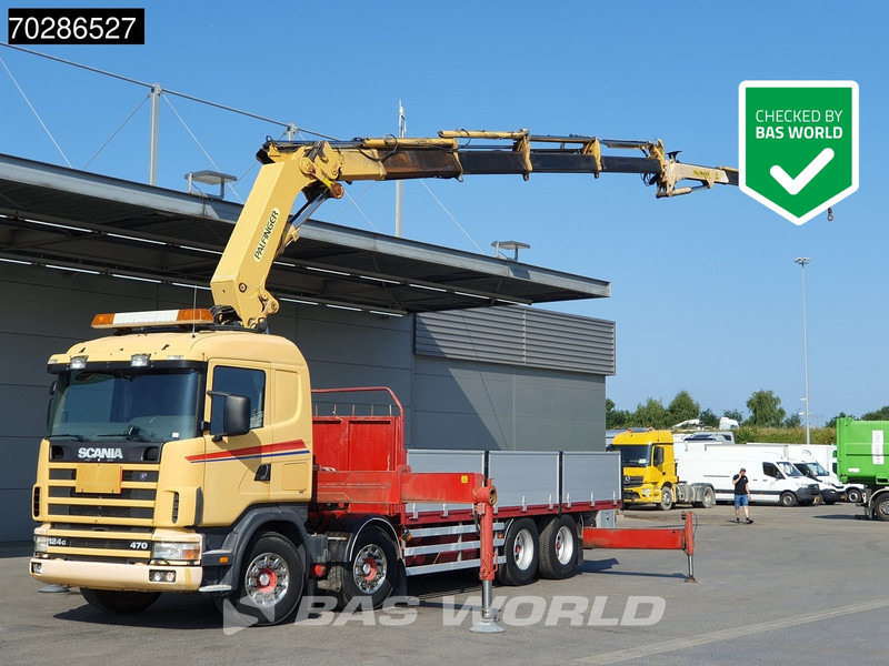 Scania 124G 470 8X4 Palfinger PK45000 C4 Crane Kran Fly-Jib Manual Steering Axle Euro 3 - Tovornjak s kesonom, Tovornjak z dvigalom: slika 1 Scania 124G 470 8X4 Palfinger PK45000 C4 Crane Kran Fly-Jib Manual Steering Axle Euro 3 - Tovornjak s kesonom, Tovornjak z dvigalom: slika 1