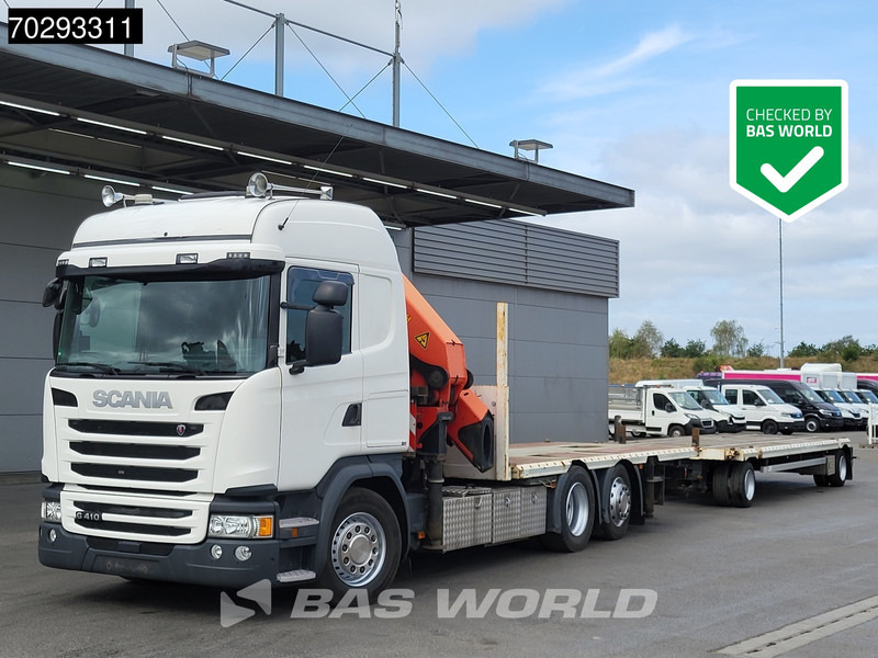 Scania G410 6X2 Combi Palfinger 53002 SH Kran Crane Lift+steering ACC Navi Euro 6 - Tovornjak s kesonom, Tovornjak z dvigalom: slika 1 Scania G410 6X2 Combi Palfinger 53002 SH Kran Crane Lift+steering ACC Navi Euro 6 - Tovornjak s kesonom, Tovornjak z dvigalom: slika 1