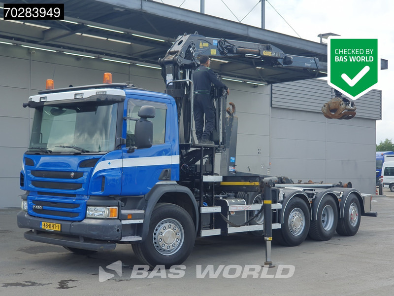 Scania P410 8X2 NL-Truck Palfinger Q150Z Crane 30T VDL hooklift Lift-Lenkachse Euro 6 - Kotalni prekucni tovornjak, Tovornjak z dvigalom: slika 1 Scania P410 8X2 NL-Truck Palfinger Q150Z Crane 30T VDL hooklift Lift-Lenkachse Euro 6 - Kotalni prekucni tovornjak, Tovornjak z dvigalom: slika 1