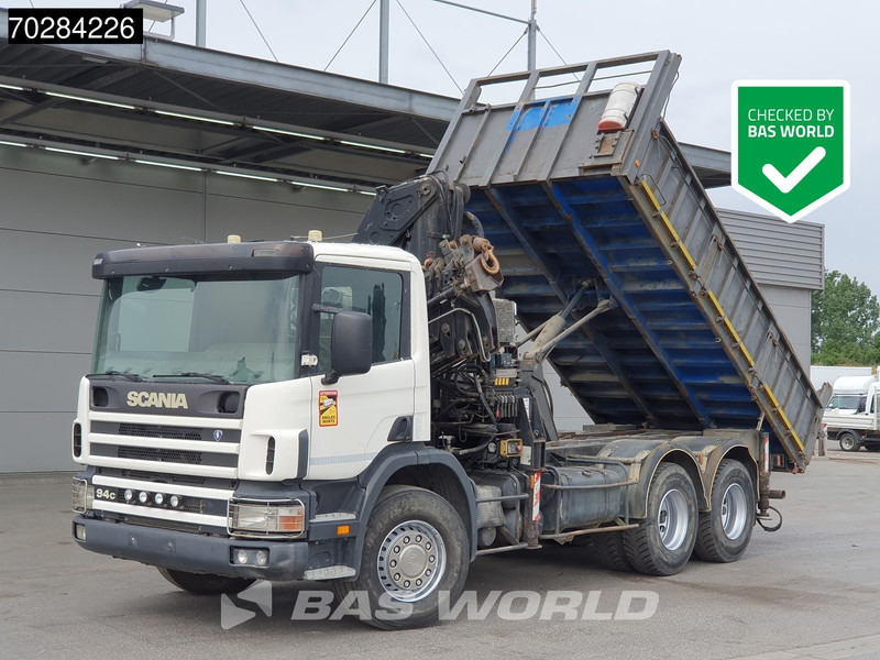 Scania P94 6X4 Hiab 330-4 Kran Crane 9m3 tipper Manual Steelsuspension Euro 3 - Tovornjak prekucnik, Tovornjak z dvigalom: slika 1 Scania P94 6X4 Hiab 330-4 Kran Crane 9m3 tipper Manual Steelsuspension Euro 3 - Tovornjak prekucnik, Tovornjak z dvigalom: slika 1