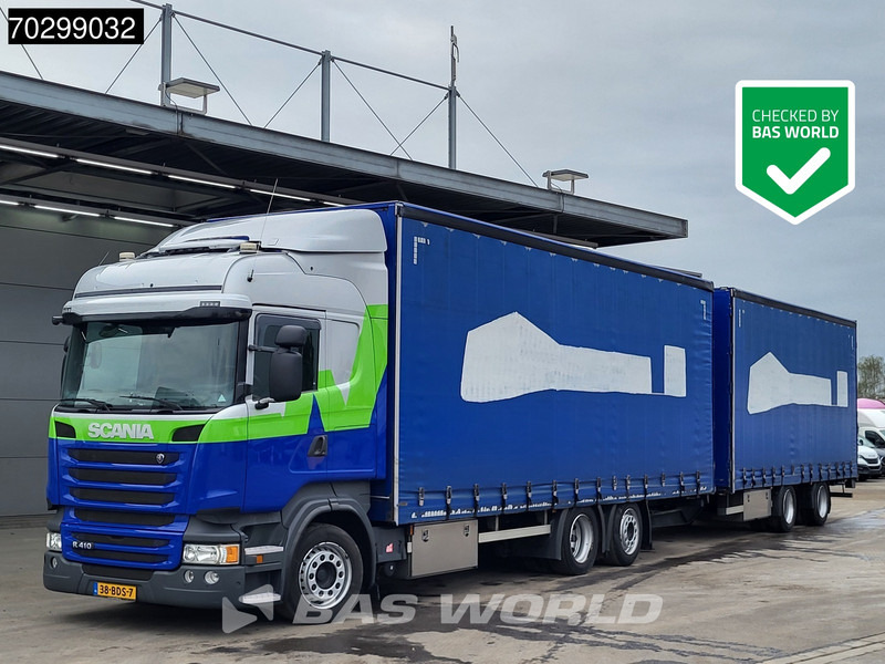 Scania R410 R 6X2 NL-Combi Curtainsides Lift+steering axle Automatic Euro 6 - Tovornjak s ponjavo: slika 1 Scania R410 R 6X2 NL-Combi Curtainsides Lift+steering axle Automatic Euro 6 - Tovornjak s ponjavo: slika 1