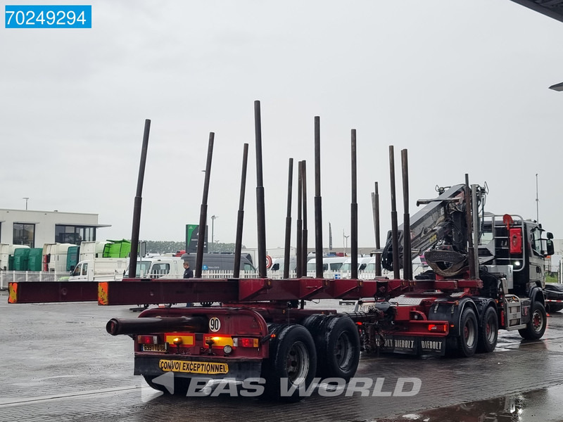Tovornjak za prevoz lesa, Tovornjak z dvigalom Scania R580 6X4 Holz Kran Diebolt D28 Full-Steell Extentable Trailer: slika 14