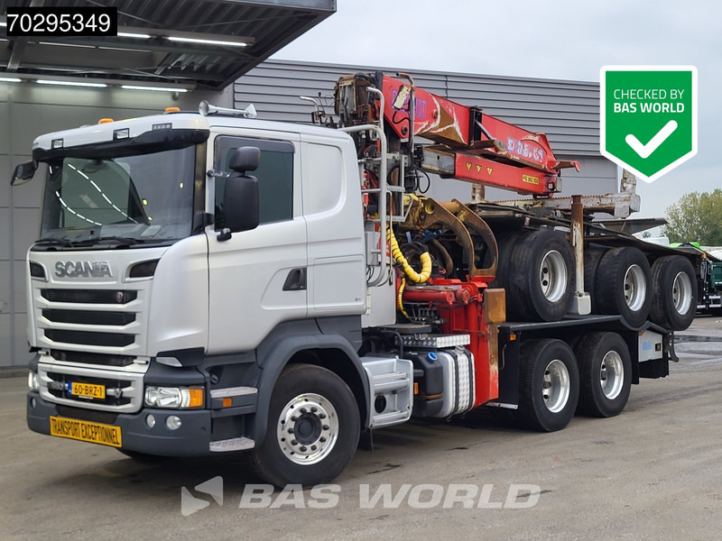 Scania R580 R 6X4 NL-Truck Diebolt D28.81 Kran Crane Holztransport + Dolly Retarder Euro 6 - Tovornjak za prevoz lesa, Tovornjak z dvigalom: slika 1 Scania R580 R 6X4 NL-Truck Diebolt D28.81 Kran Crane Holztransport + Dolly Retarder Euro 6 - Tovornjak za prevoz lesa, Tovornjak z dvigalom: slika 1