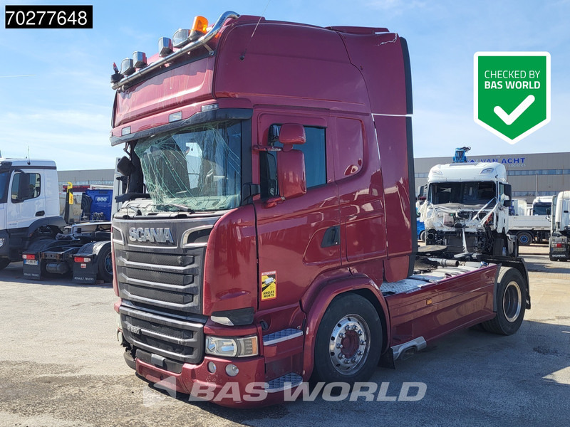 Scania R520 4X2 DAMAGED! Retarder Full-Air Standklima ACC Hydrauliek Euro 6 - Vlačilec: slika 1 Scania R520 4X2 DAMAGED! Retarder Full-Air Standklima ACC Hydrauliek Euro 6 - Vlačilec: slika 1