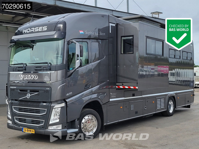 Volvo FH 420 FH 4X2 NL-Truck STX Horse truck + Living 4 Horses Navi ACC Euro 6 - Tovornjak za prevoz konj: slika 1 Volvo FH 420 FH 4X2 NL-Truck STX Horse truck + Living 4 Horses Navi ACC Euro 6 - Tovornjak za prevoz konj: slika 1