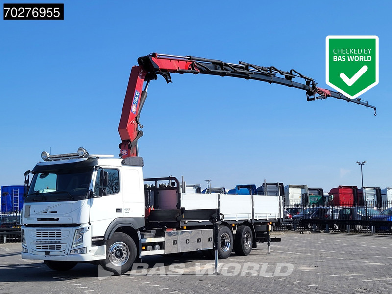 Volvo FM 450 6X2 HMF 3220 Crane Kran Lift-Lenkachse VEB+ Euro 6 - Tovornjak s kesonom, Tovornjak z dvigalom: slika 1 Volvo FM 450 6X2 HMF 3220 Crane Kran Lift-Lenkachse VEB+ Euro 6 - Tovornjak s kesonom, Tovornjak z dvigalom: slika 1
