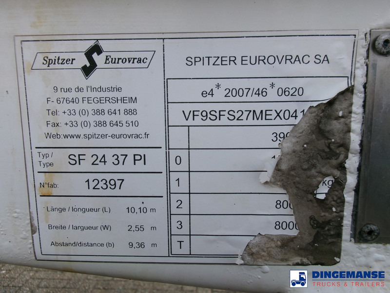 Polprikolica cisterna SPITZER Powder tank alu 37 m3 / 1 comp: slika 12