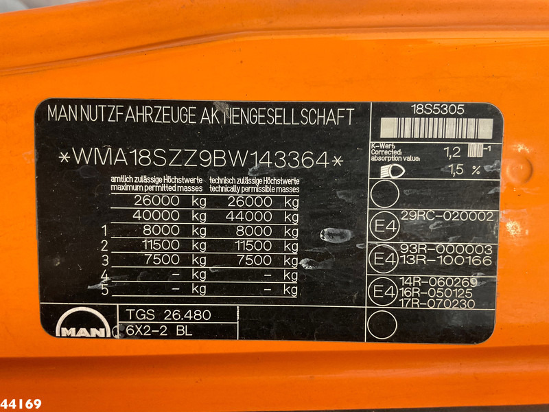 Komunalni tovornjak MAN TGS 26.480 VDL 18 Ton portaalarmsysteem: slika 20