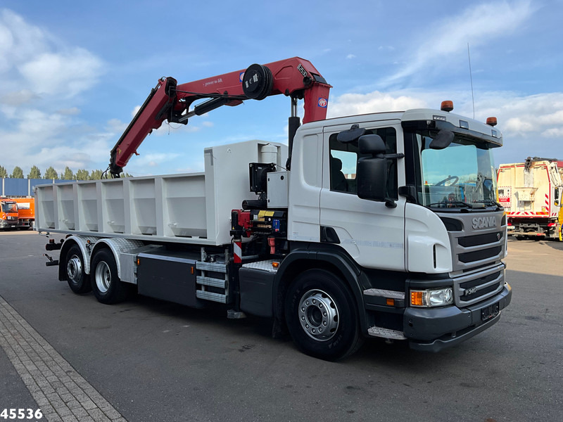Tovornjak prekucnik, Tovornjak z dvigalom Scania P 340 Euro 6 CNG HMF 25 Tonmeter laadkraan Just 72.852 km!: slika 6