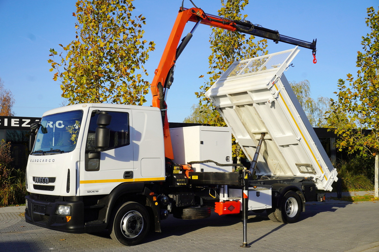 IVECO Eurocargo 120E18 Crane Palfinger / 3-way tipper / sleeper cab - Tovornjak prekucnik, Tovornjak z dvigalom: slika 1 IVECO Eurocargo 120E18 Crane Palfinger / 3-way tipper / sleeper cab - Tovornjak prekucnik, Tovornjak z dvigalom: slika 1