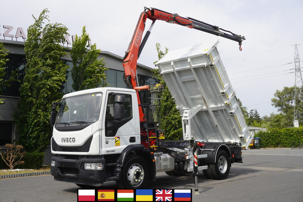 IVECO Eurocargo 160-250 / Fassi F95 crane / 120 tho. km / 3-sided tipper - Tovornjak z dvigalom: slika 1 IVECO Eurocargo 160-250 / Fassi F95 crane / 120 tho. km / 3-sided tipper - Tovornjak z dvigalom: slika 1