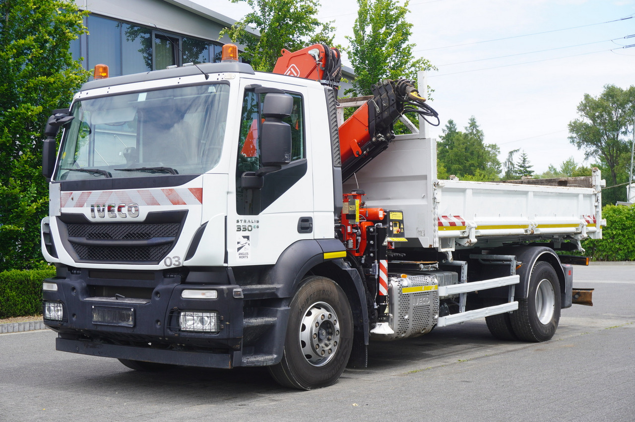 IVECO STRALIS 330 E6 / FASSI 195A 8.5 T / 3-side tipper - Tovornjak prekucnik, Tovornjak z dvigalom: slika 2 IVECO STRALIS 330 E6 / FASSI 195A 8.5 T / 3-side tipper - Tovornjak prekucnik, Tovornjak z dvigalom: slika 2