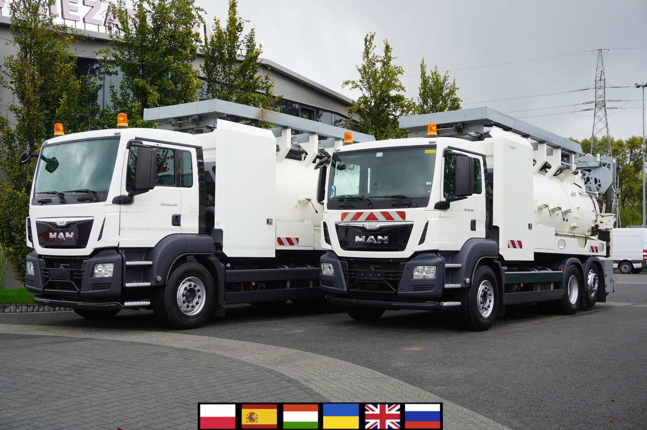 MAN TGS 26.360 E6 / RIVARD sewage cleaner 18 m3 / 90 tho. km / steering axle / 2 units - Vakuumski tovornjak: slika 1 MAN TGS 26.360 E6 / RIVARD sewage cleaner 18 m3 / 90 tho. km / steering axle / 2 units - Vakuumski tovornjak: slika 1