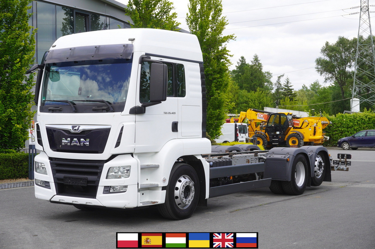 MAN TGS 26.420 / 7.5 m chassis / 14.5 t load cap. / Sleeping cab - Tovornjak-šasija: slika 1 MAN TGS 26.420 / 7.5 m chassis / 14.5 t load cap. / Sleeping cab - Tovornjak-šasija: slika 1