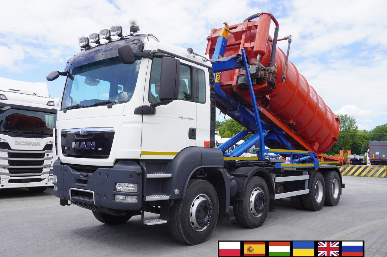 MAN TGS 35.400 8 × 4 E5 / HYVA HOOK LIFT 32.56 SE / Septic barrel 13000 L - Cisterna za gnojevko: slika 1 MAN TGS 35.400 8 × 4 E5 / HYVA HOOK LIFT 32.56 SE / Septic barrel 13000 L - Cisterna za gnojevko: slika 1