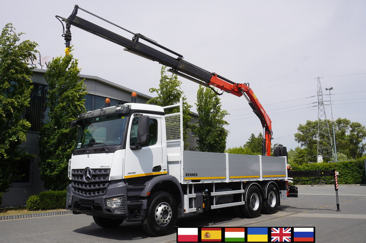 MERCEDES-BENZ Arocs 2633 flatbed truck / Crane FASSI F155A.0.23 / REMOTE CONTROL / 230,000 km - Tovornjak z dvigalom: slika 1 MERCEDES-BENZ Arocs 2633 flatbed truck / Crane FASSI F155A.0.23 / REMOTE CONTROL / 230,000 km - Tovornjak z dvigalom: slika 1