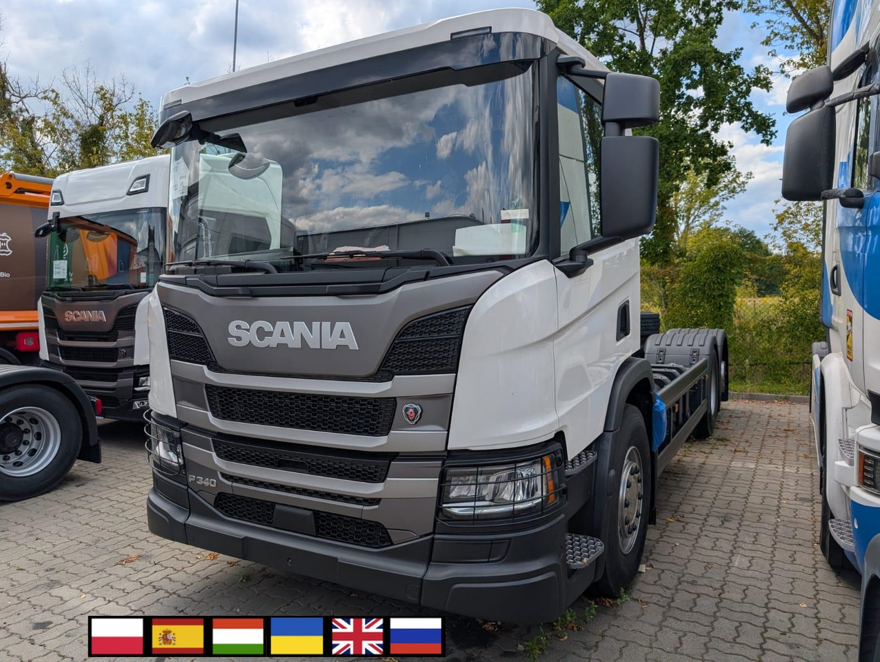 SCANIA P 340 B6x2*4NA / chassis frame / steering axle / CNG - Smetarski tovornjak: slika 1 SCANIA P 340 B6x2*4NA / chassis frame / steering axle / CNG - Smetarski tovornjak: slika 1