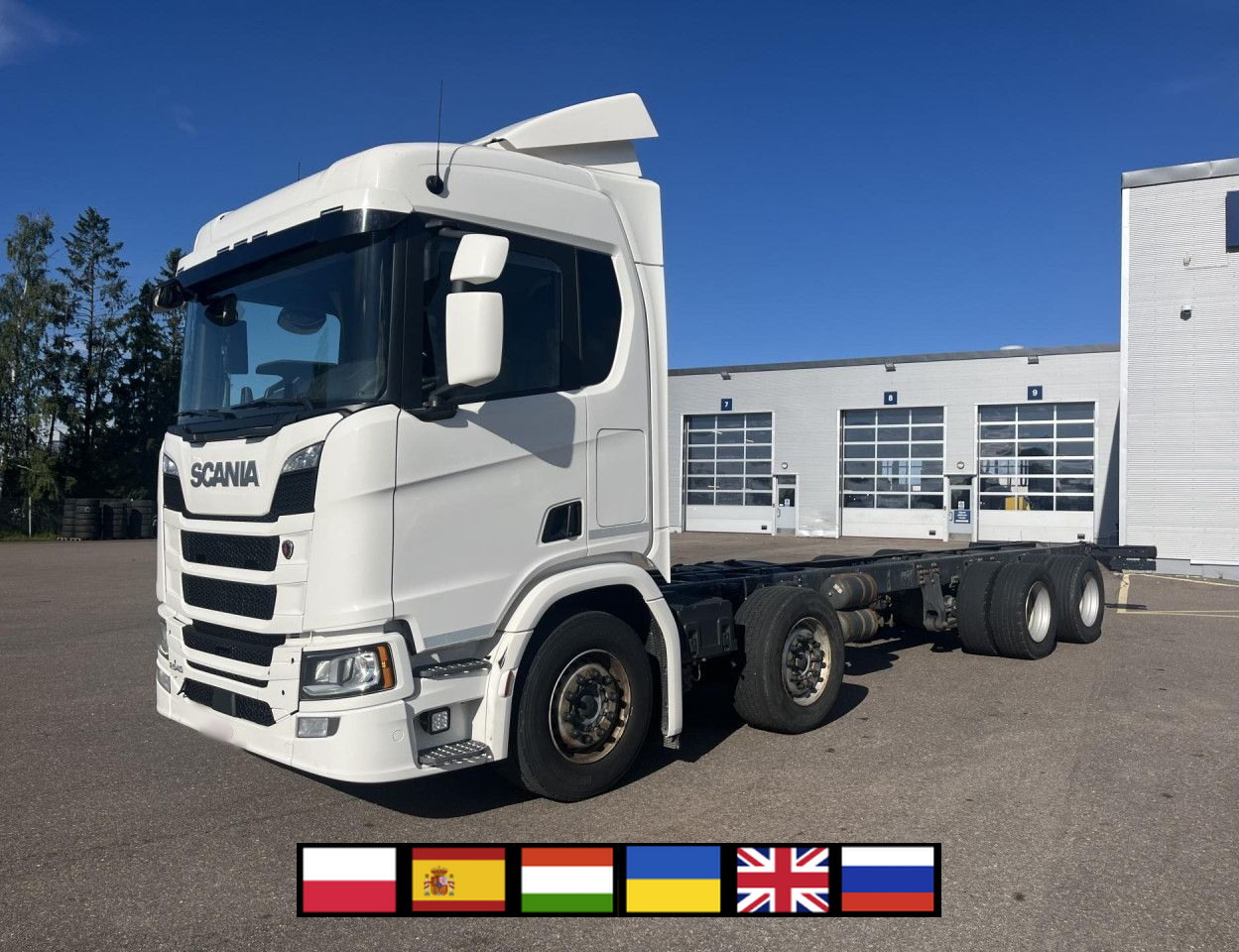 SCANIA R 540 B8x4NB / Truck chassis / Sleeper cab - Tovornjak z dvigalom: slika 1 SCANIA R 540 B8x4NB / Truck chassis / Sleeper cab - Tovornjak z dvigalom: slika 1