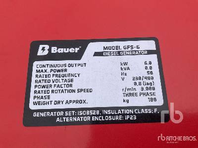 BAUER GENERATOREN GFS-6 ATS 8 kVA (Unused) - Generator: slika 5 BAUER GENERATOREN GFS-6 ATS 8 kVA (Unused) - Generator: slika 5