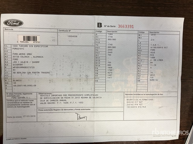 2015 Ford ECO SPORT Automobile - SUV: slika 2 2015 Ford ECO SPORT Automobile - SUV: slika 2