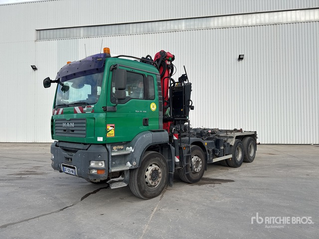 2006 MAN TGA 35.350 8x4 Camion Ampliroll Grue Palfi ... Roll-Off Truck - Kotalni prekucni tovornjak, Tovornjak z dvigalom: slika 1 2006 MAN TGA 35.350 8x4 Camion Ampliroll Grue Palfi ... Roll-Off Truck - Kotalni prekucni tovornjak, Tovornjak z dvigalom: slika 1