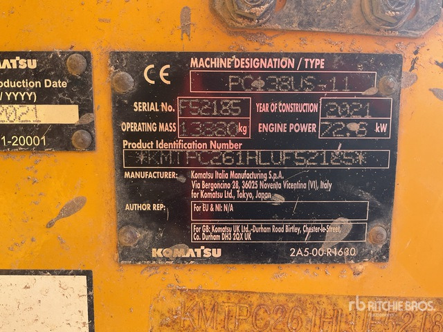 2021 Komatsu PC 138US-11 Tracked Excavator - Bager goseničar: slika 2 2021 Komatsu PC 138US-11 Tracked Excavator - Bager goseničar: slika 2