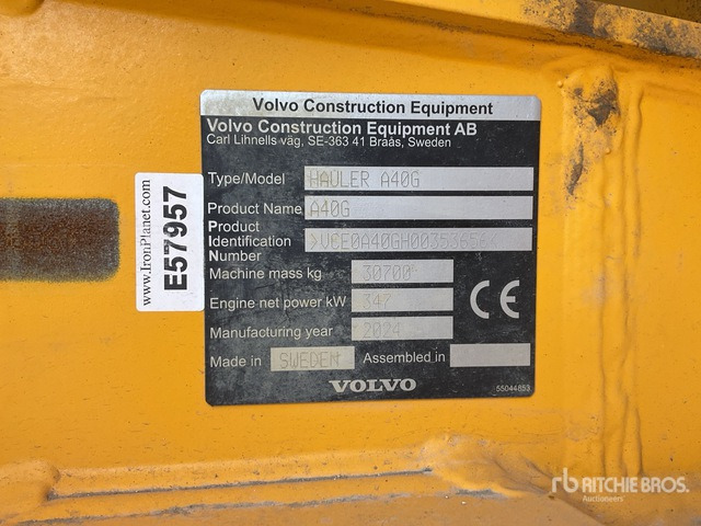 2024 Volvo A40G Articulated Dump Truck - Zglobni demper: slika 1 2024 Volvo A40G Articulated Dump Truck - Zglobni demper: slika 1