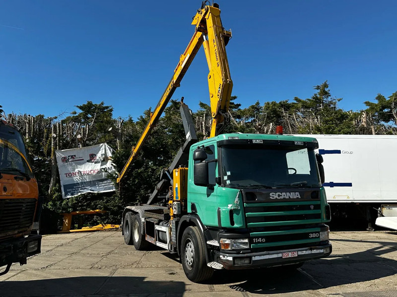 Scania P114-380 6X2 Ampirol + Heila 13000 5T Crane Manual Gear - Kontejnerski tovornjak/ Tovornjak z zamenljivim tovoriščem: slika 1 Scania P114-380 6X2 Ampirol + Heila 13000 5T Crane Manual Gear - Kontejnerski tovornjak/ Tovornjak z zamenljivim tovoriščem: slika 1
