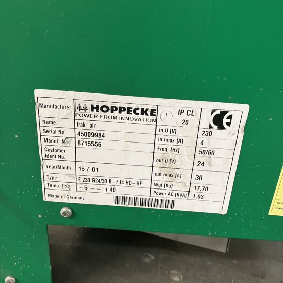Električni sistem za Oprema za rokovanje z materiali Hoppecke E230 G24/30 B-F14 H0-HF Trak Air: slika 6