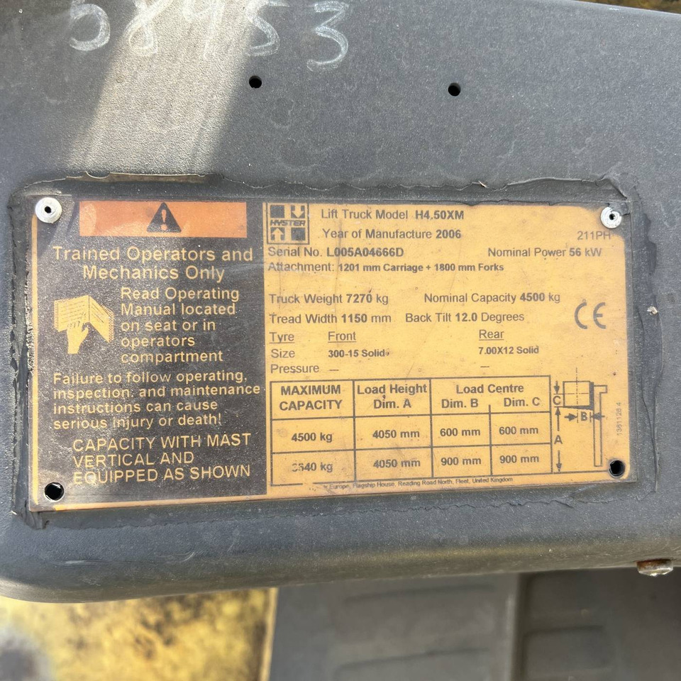 Hyster H4.50XM - Diesel viličar: slika 5 Hyster H4.50XM - Diesel viličar: slika 5